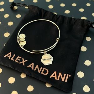 Alex and Ani gold “I Love You” Bracelet